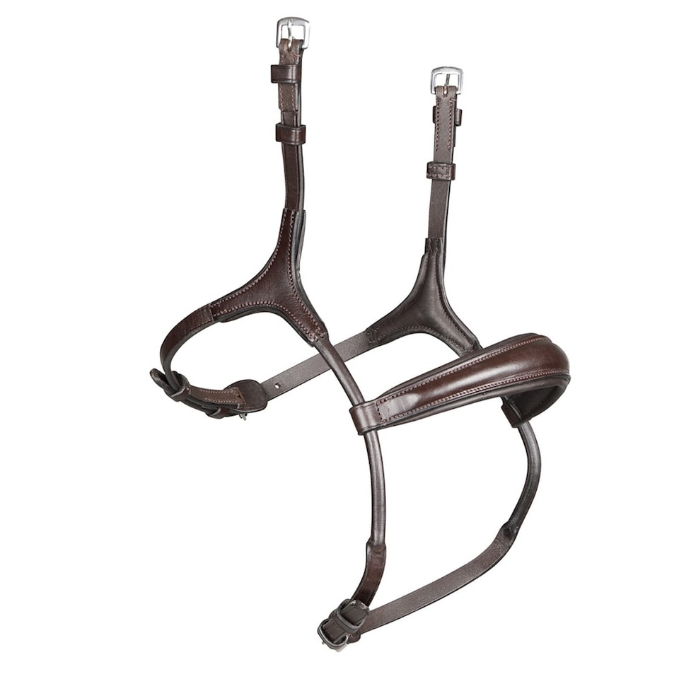 Velociti Lusso Leather Horse Cavesson Noseband | Multi | Havana | Full | 1