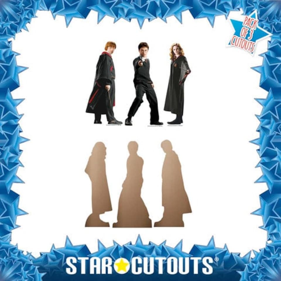 image 1 of Harry Potter| Hermione Granger & Ron Weasley Table Top Cardboard Cutouts - Pack of 3