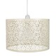 image 1 of Moroccan Designed Cream Metal Pendant Light Shade with Floral Decoration | Cream