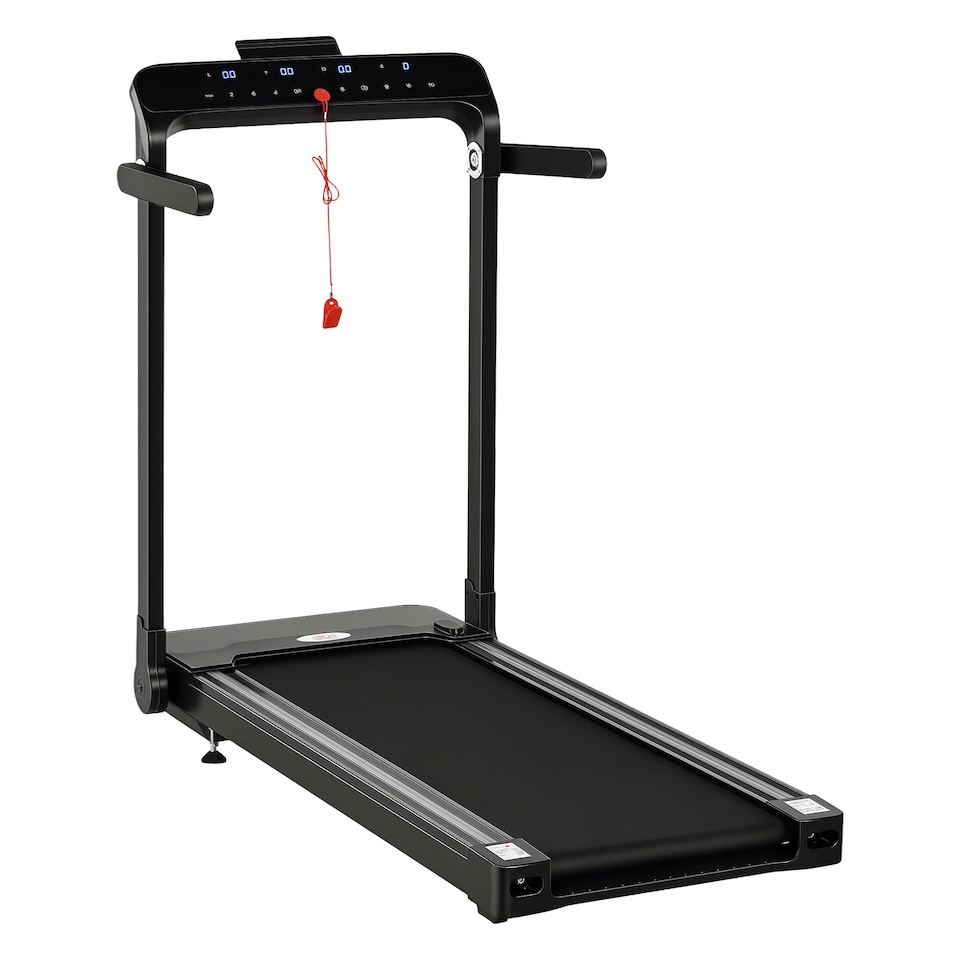 image 1 of HOMCOM 1.85HP Foldable Electric Treadmill Fitness Safety Lock LED screen-Black