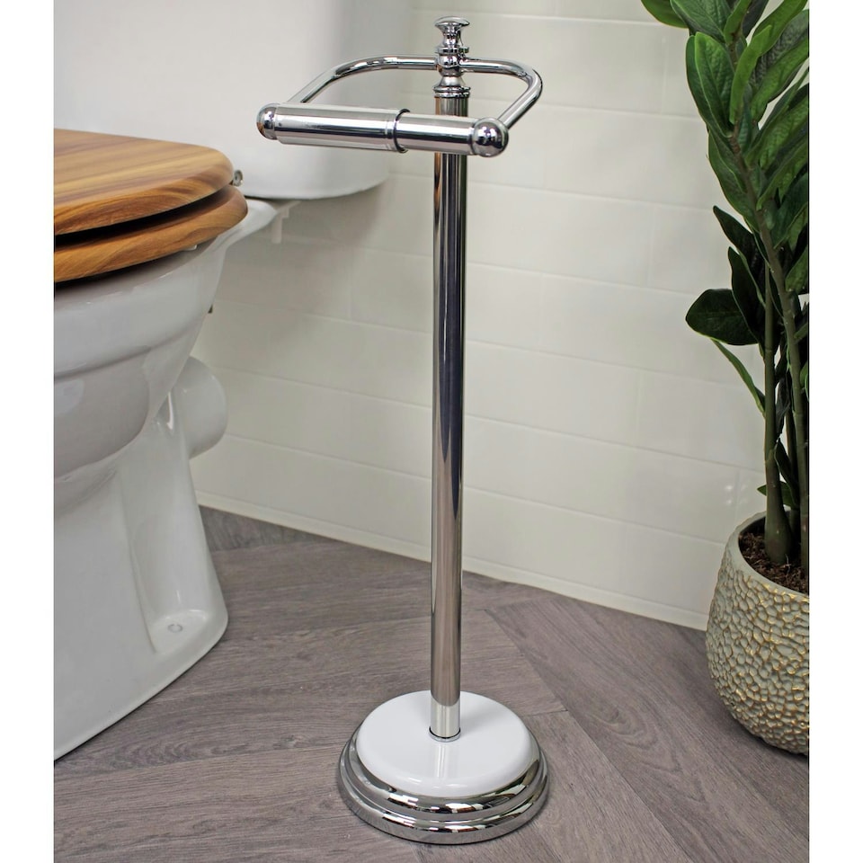 image 1 of Showerdrape Opera 2 Piece Bathroom Accessory Set Toilet Roll Holder & Toilet Brush