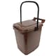 image 4 of Large Compost Caddy - Brown - for Food Waste Recycling (23 Litre) - 23L Plastic Composting Kerbside Bin with Composting Guide