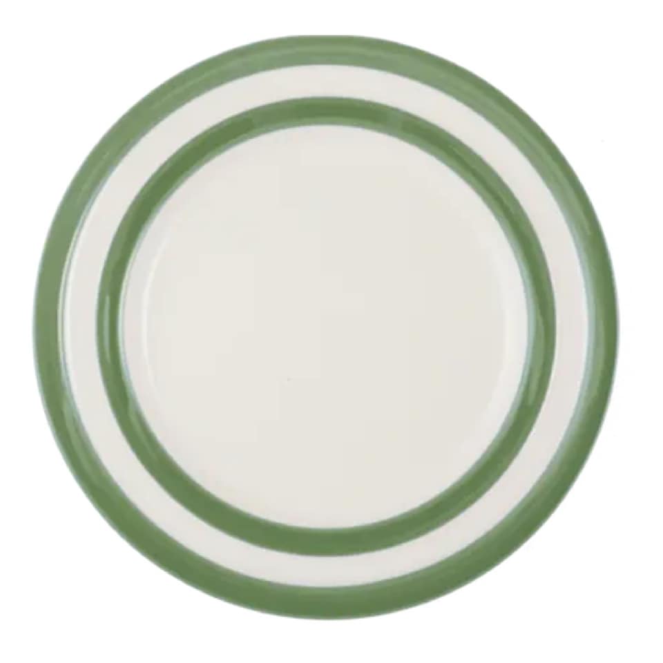 image 1 of Lunch Plate: 1 x 25cm Lunch Plate Cornishware Willow Green, Ceramic