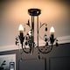 image 2 of ValueLights Odelia 3 Way Black Ceiling Light Chandelier