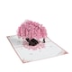 image 4 of Pink Cherry Blossom Tree With Couple 3D Pop Up Greeting Card