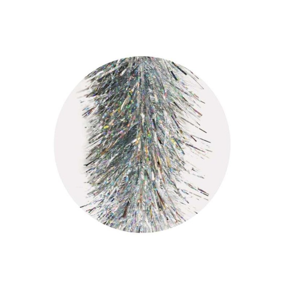 image 1 of 2m Silver Christmas Holographic Luxury Tinsel