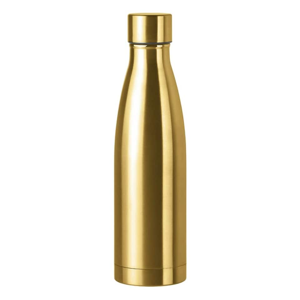 image 1 of MidOcean Belo Double Wall 500ml Water Bottle - Matt Gold - One Size Black | One Size