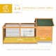 image 3 of PawHut Rabbit Hutch, Guinea Pig Hutch Outdoor Detachable Cage w/ Tray & Roof