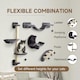 image 5 of PawHut 4-Piece Cat Wall Furniture w/ Hammock, Ladder, Platforms