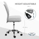 image 4 of Vinsetto Mesh Back Armless Office Chair with Adjustable Height, Wheels Grey