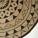image 3 of Homescapes Natural and Black Mandala Braided Jute Rug - 200 cm Round Black | 200 cm Round