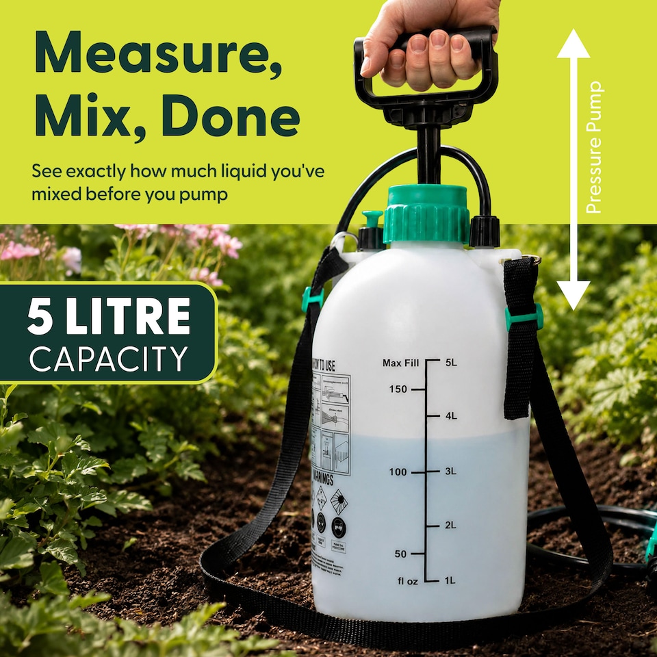 image 1 of Keplin Pump Action Garden Pressure Sprayer with Long Lance Spray and Mist Nozzle