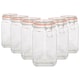image 1 of Argon Tableware Square Glass Jars with Clip-Top Lids - 1.25L - Pack of 6