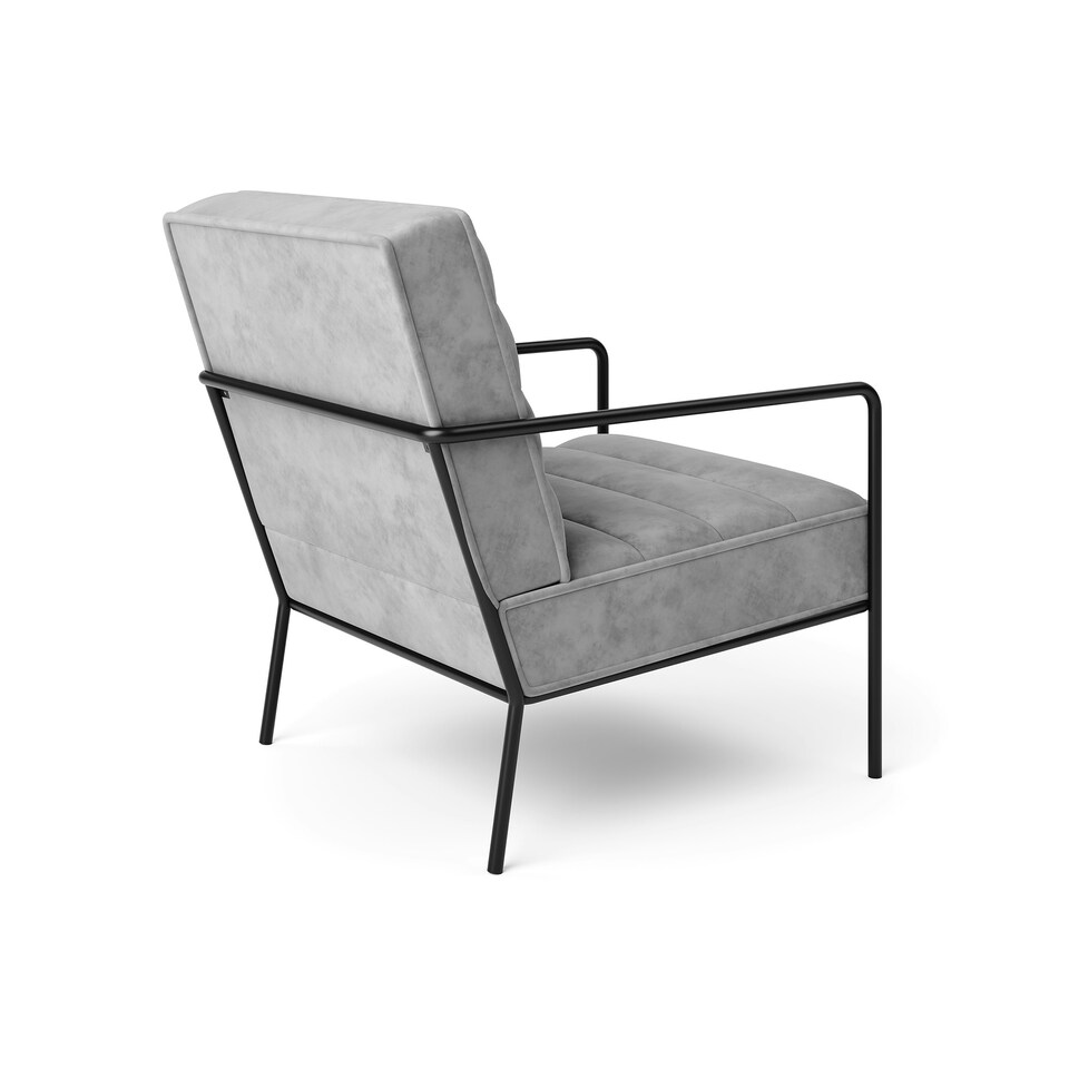 image 1 of Bookham Accent Chair in Velvet Grey