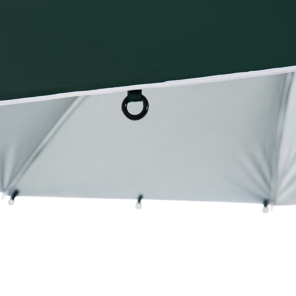 image 1 of Outsunny 2m Beach Umbrella Sun Shelter 2 in 1 Umbrella UV Protection Steel Green