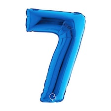 Blue Number 7 Air Fill Foil Balloon 36cm / 14 in