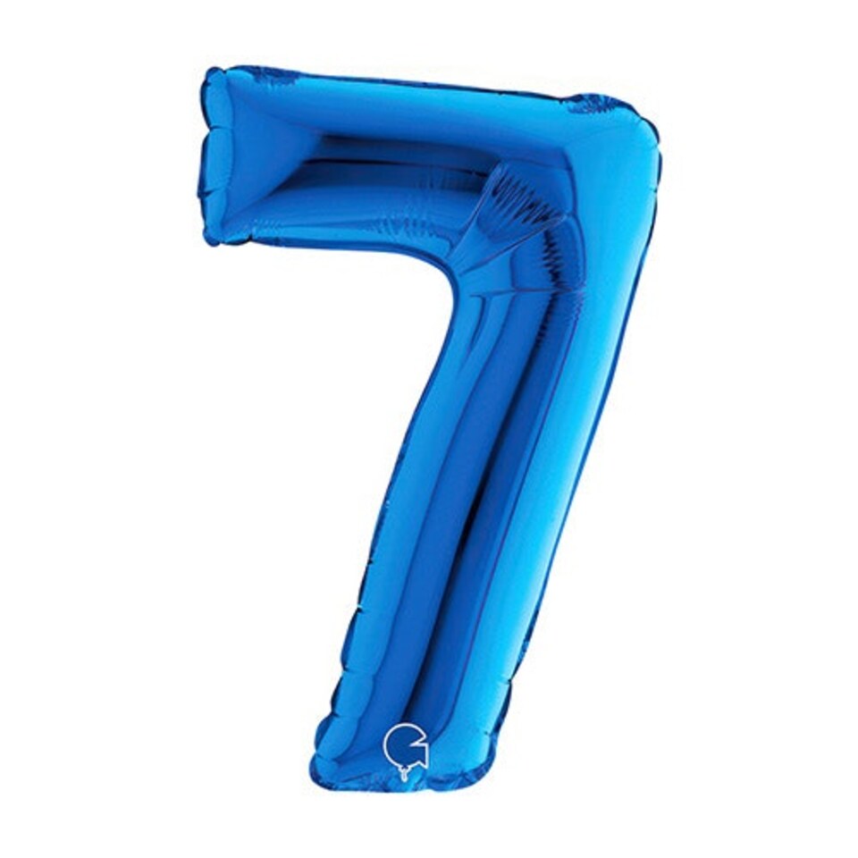 Blue Number 7 Air Fill Foil Balloon 36cm / 14 in