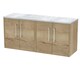 image 1 of Balterley Winshill Contemporary Wall Hung Vanity Unit with Laminate Worktop, Light Oak, 1200mm