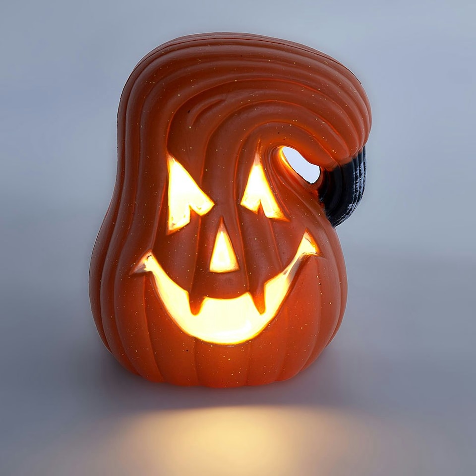 image 1 of Living and Home Halloween LED Pumpkin Lantern Battery Operated - 13*18cm