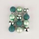 image 3 of 24pcs Turquoise Baubles 3cm PVC Set