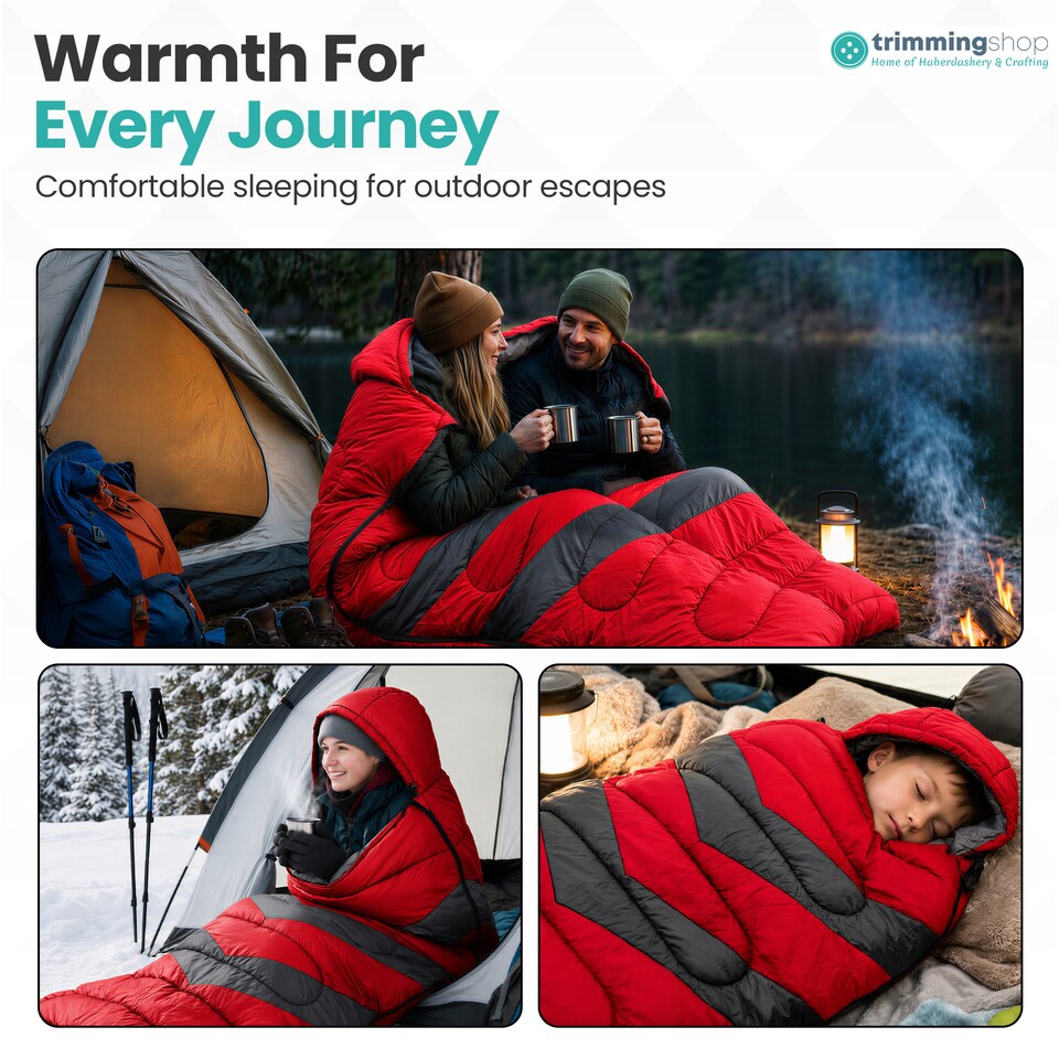 image 1 of 4 Season Waterproof Backpacking Sleeping Bag for Single Adults - 6ft