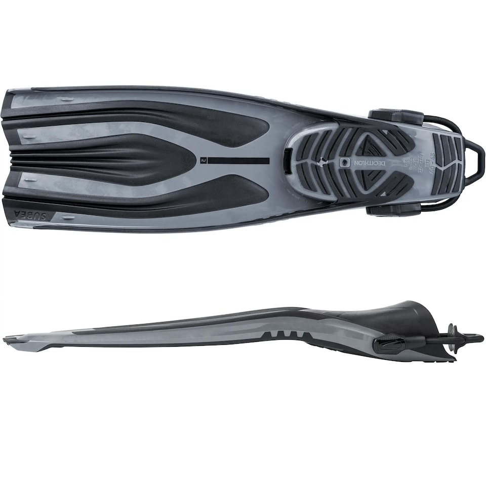 image 1 of Decathlon Diving fins adjustable OH 500 power grey