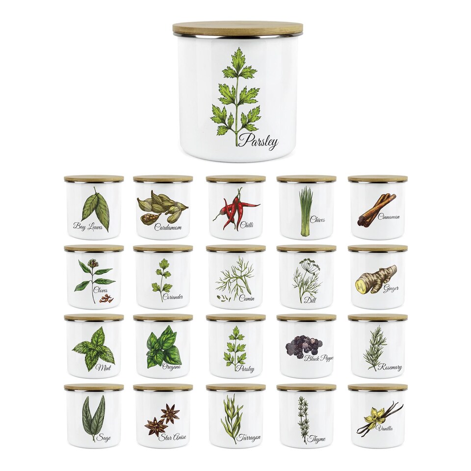 image 1 of Classic Herbs Kitchen Food Storage Canister - Parsley