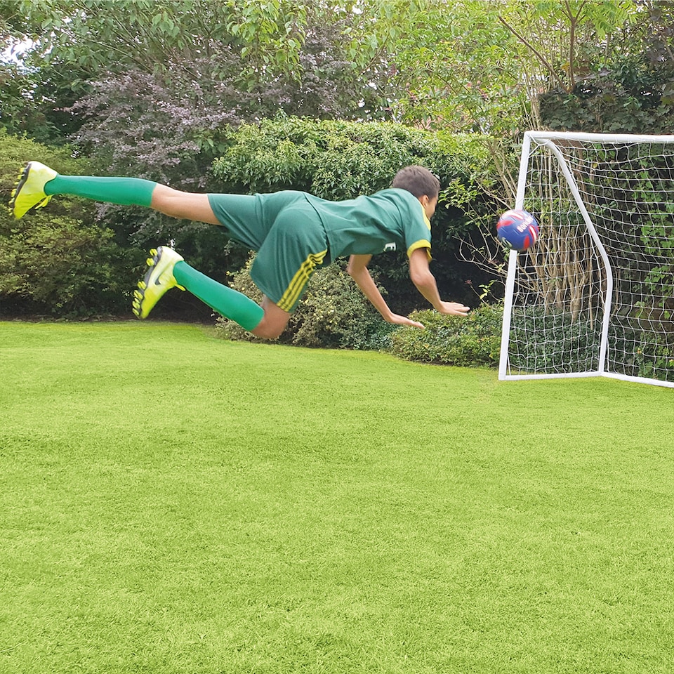 image 1 of Charles Bentley Kids 10ftx6ft White Portable Football Goal