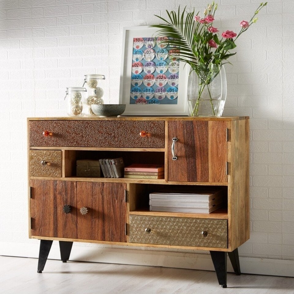 image 1 of Sorio Sideboard Large 1 - Wood - L40 x W120 x H80 cm Brown