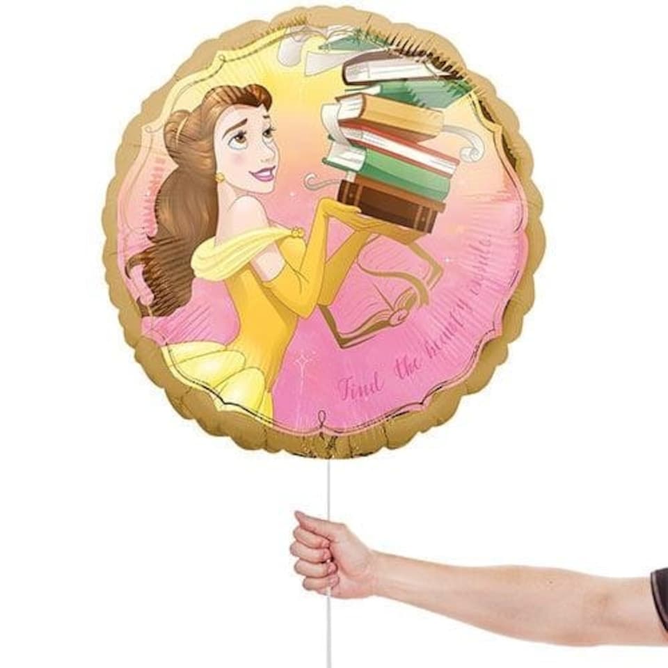 image 1 of Belle Once Upon A Time Disney Princess Round Foil Helium Balloon 43cm / 17 in Multi