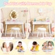 image 5 of COSTWAY Princess Vanity Table & Chair Set Kids Set White