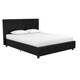 image 2 of Dakota Upholstered Bed PU Black, Double