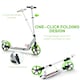 image 6 of HOMCOM Folding Kick Scooter, Adjustable Ride On Scooter with 200mm Big Wheels and Double Shock Absorption, Urban Scooter for 14 older Teens Adult, Green | Green | Green | 94L x 38W x 90-105H cm