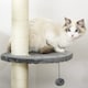 image 9 of PawHut Floor to Ceiling Cat Tree with Condo Scratching Post, Light Grey