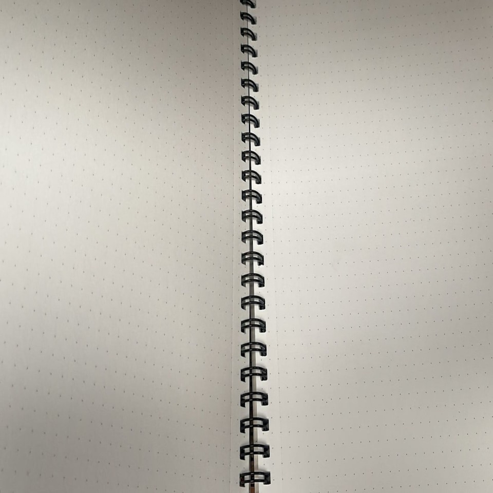 image 1 of B5 70 Leaves Printed 5 mm Dot Grid and Perforated Wire bound Notebook