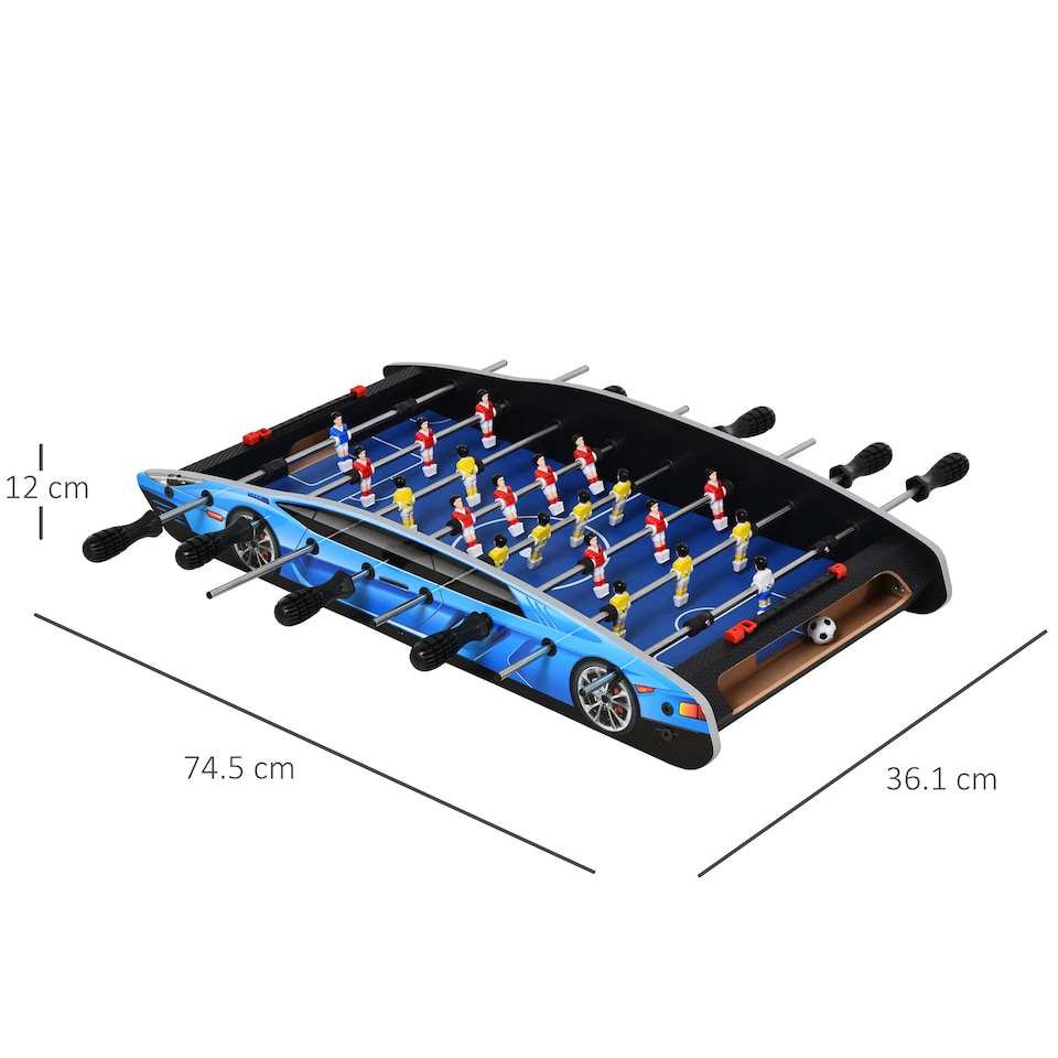 image 1 of HOMCOM 29 Inch Mini Tabletop Football Foosball Gaming Table  Play Fun Game Toy 74.5L x 36.1W x 12H CM