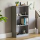 image 2 of Vida Designs Cambridge 3 Tier Medium Bookcase Display Storage, Grey
