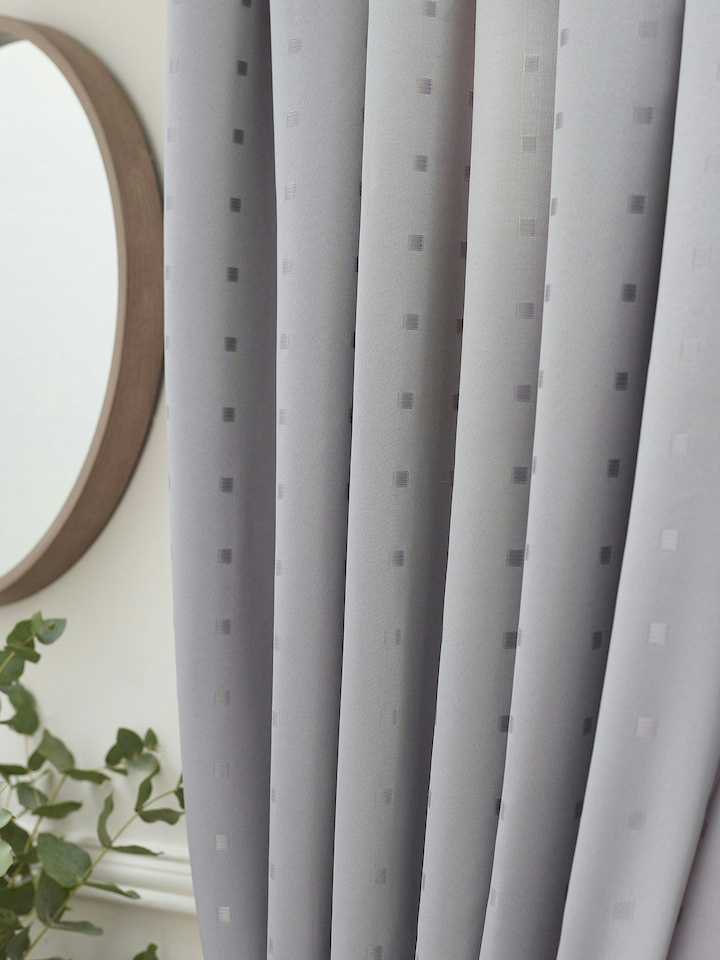 image 1 of Adison Lined Pencil Pleat Taped Curtains - 229cm x 274cm - Silver