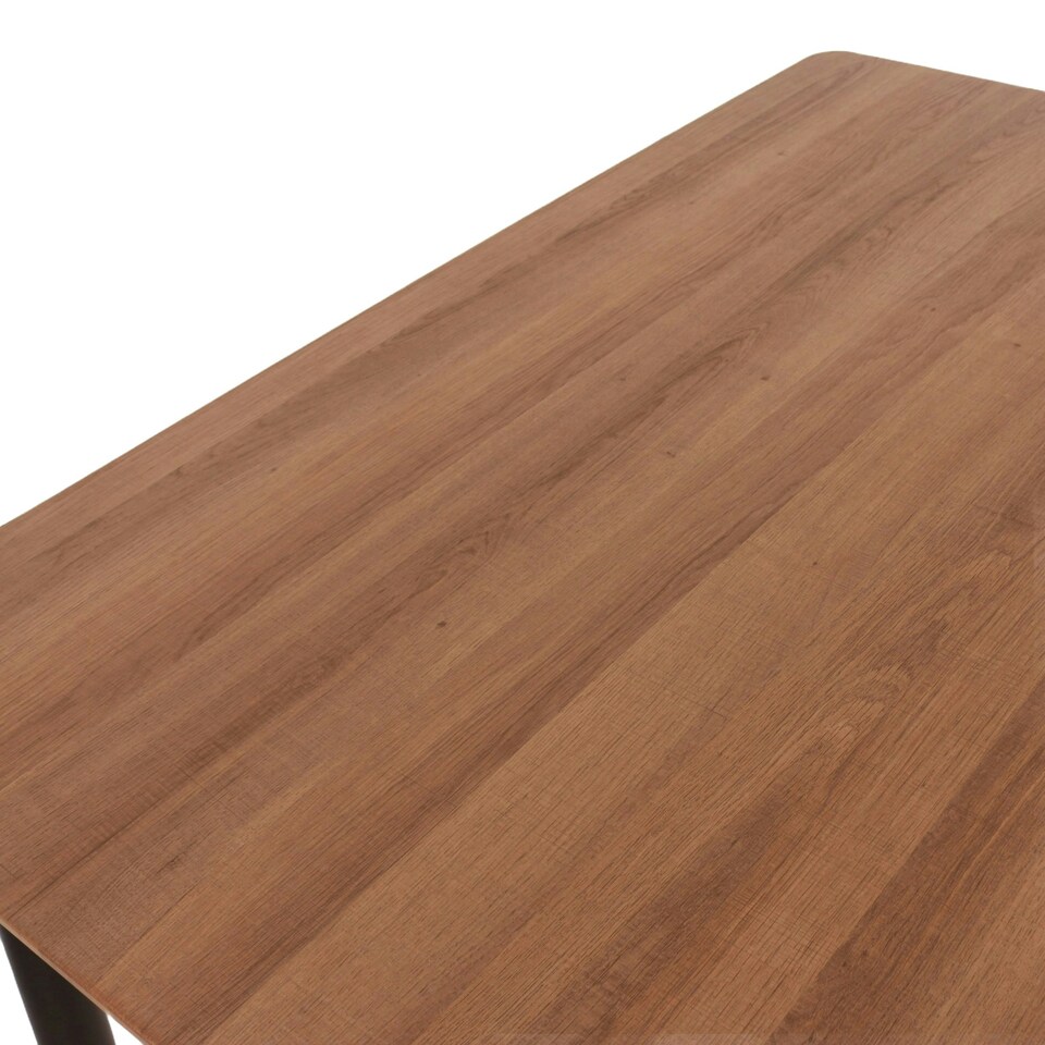 image 1 of Core Products Aspen Dining Set - Rectangular Table and Four Brown Fabric Upholstered Chairs, H75.0cm x W80.0cm x L120.0cm Brown