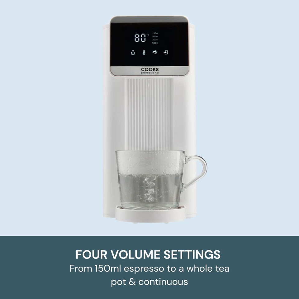 image 1 of Cooks Professional 2.5L Digital Hot Water Dispenser with Adjustable Temperature & Volume