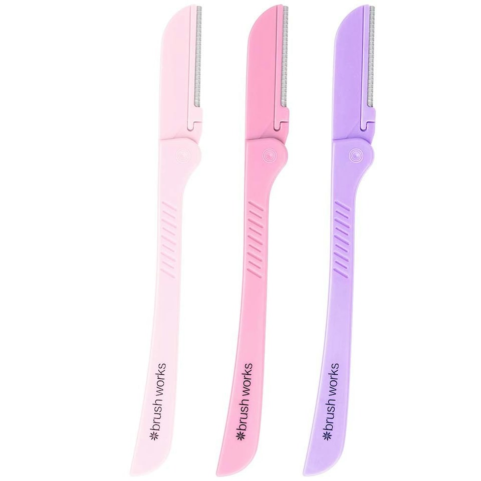 image 1 of Brushworks Precision Eyebrow Razor (Pack of 3)