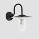 image 1 of ValueLights Lynton Swan Neck Matte Black Wall Light and LED Bulb Black