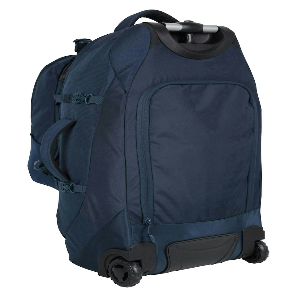 image 1 of Mountain Warehouse Wheelie 50L + 20L Rucksack Backpack Detachable Daypack Wheels Blue | Navy