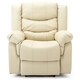 image 2 of Chester Electric Bonded Leather Automatic Recliner Heat & Massage Chair (Cream)