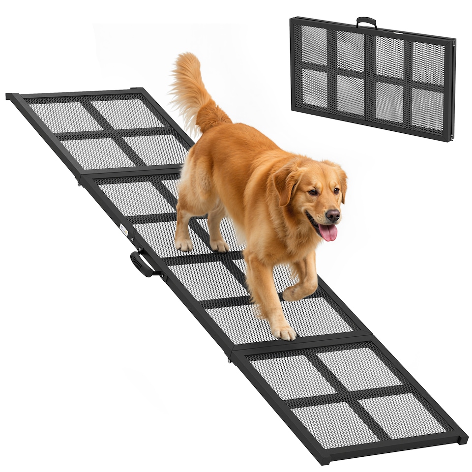 image 1 of PawHut 191 x 20cm Dog Ramp for Car, Pet Stairs for Large Dogs, for SUVs