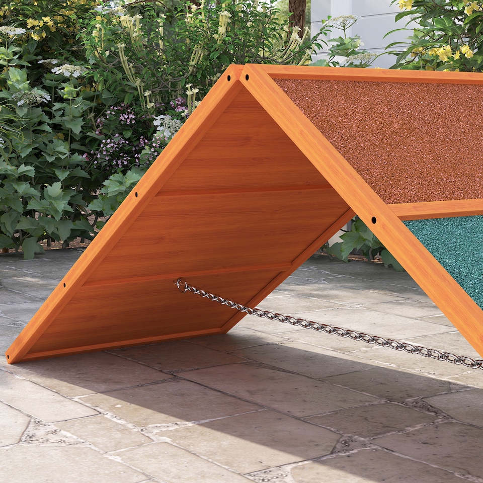 image 1 of PawHut Dog Agility Equipment, Dog Playground Equipment with Non-slip Surface, A-frame, Agility Ramp for All Breeds, for Garden, Park, Puppy Obstacle Course, Orange