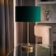 image 2 of ValueLights Charlie Brushed Chrome Stem Table Lamp Green Shade Green