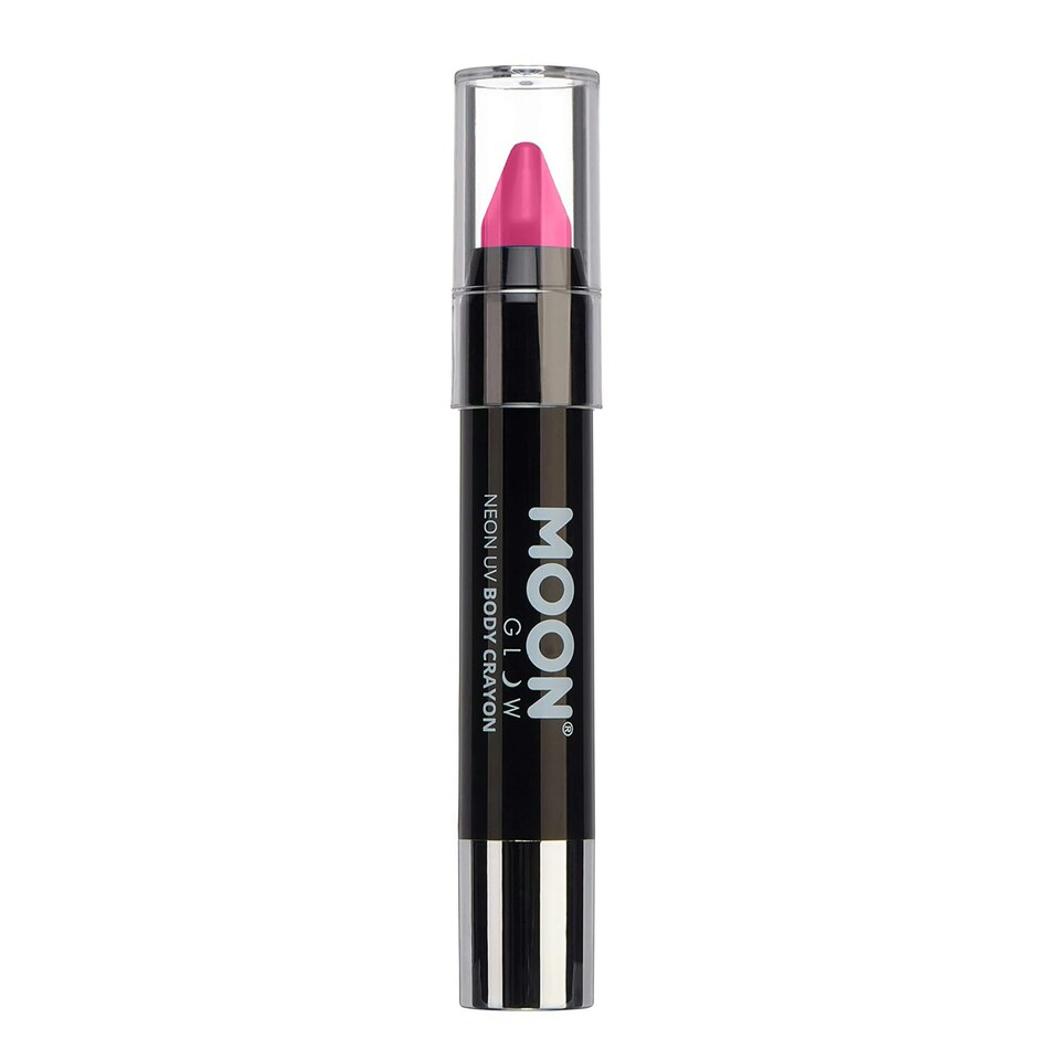 image 1 of Moon Glow Glitter Neon UV Body Crayons (Pack of 3) - Pink/Orange/Blue - One Size
