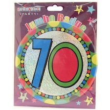 Apac Age 70 Party Badge - Multicoloured - One Size