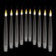 image 3 of Set of 10 15cm Floating Silver LED Battery Candles in Warm White with Remote Control